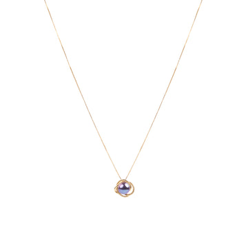 Gargantilha Pérola Negra ouro 18k